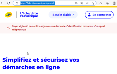 identité numerique Laposte création