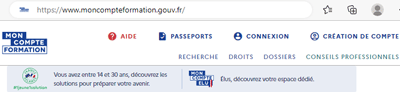 cpf mon compte formation compte