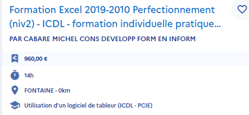 cabare michel conseil excel moncompteformation.gouv.fr